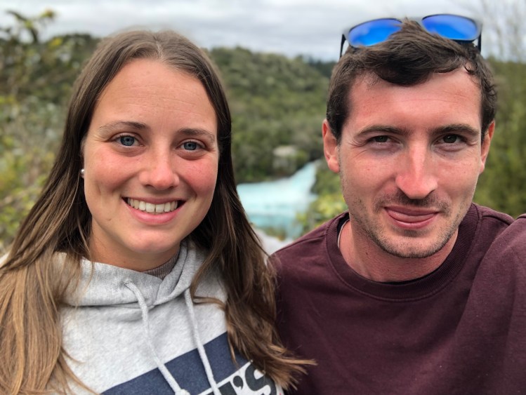 My partner and I in Taupo